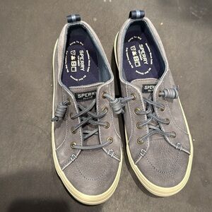Blue gray Leather Sperry Boat Shoes Sneakers size 8
